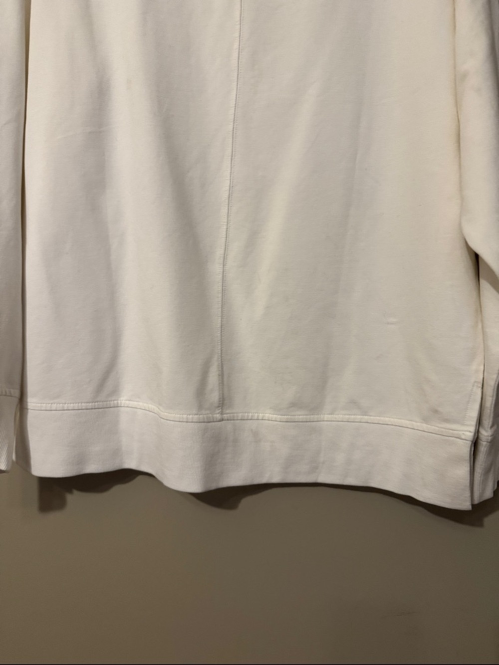 NWT- ZELLA Cozy Long Sleeve exposed hem Tee shirt, White, Medium - Picture 10 of 12